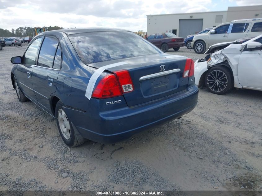 2003 Honda Civic Lx VIN: JHMES16523S001666 Lot: 40731985