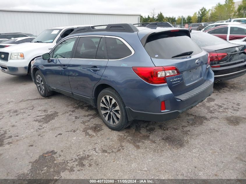 2016 Subaru Outback 2.5I Limited VIN: 4S4BSBNCXG3318035 Lot: 40732080