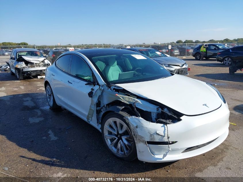 2022 Tesla Model 3 Long Range Dual Motor All-Wheel Drive VIN: 5YJ3E1EB0NF269039 Lot: 40732176