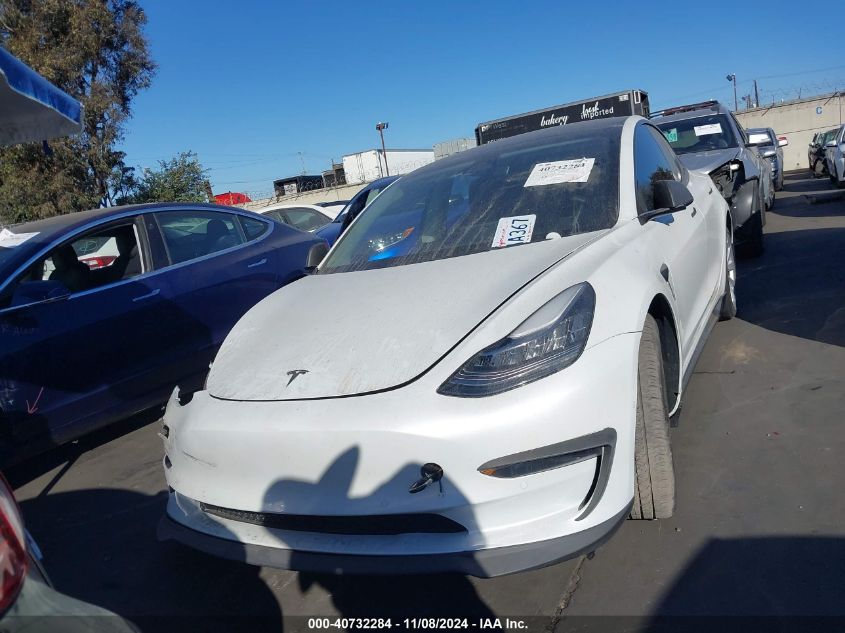 2022 Tesla Model 3 Long Range Dual Motor All-Wheel Drive VIN: 5YJ3E1EB0NF293454 Lot: 40732284