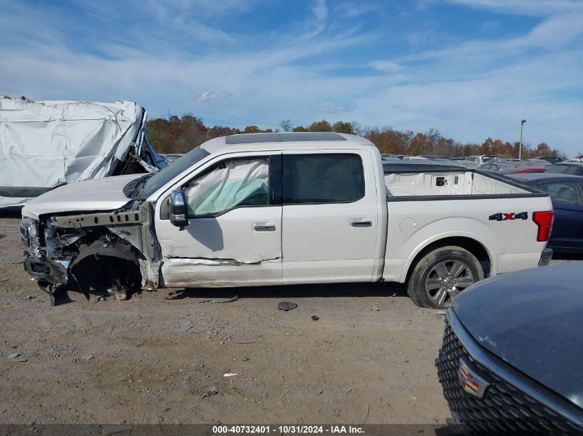 2019 Ford F-150 Lariat VIN: 1FTEW1E41KFB21528 Lot: 40732401