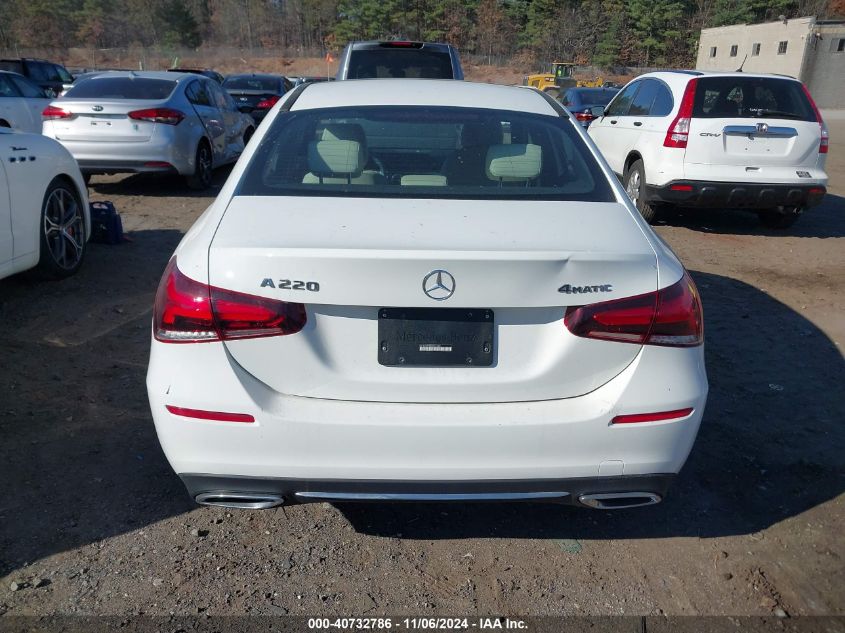 2022 Mercedes-Benz A 220 4Matic VIN: W1K3G4FB4NJ361280 Lot: 40732786