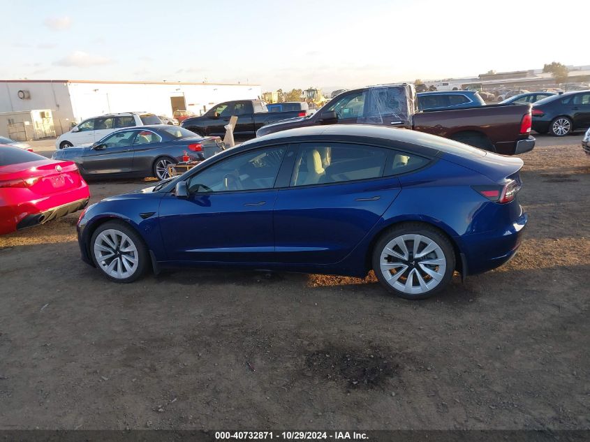 2021 Tesla Model 3 Standard Range Plus Rear-Wheel Drive VIN: 5YJ3E1EA7MF875007 Lot: 40732871