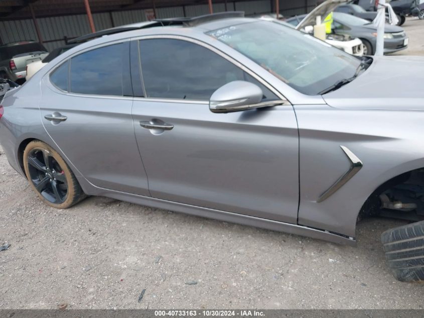 2021 Genesis G70 3.3T Rwd VIN: KMTG34LE2MU074315 Lot: 40733163