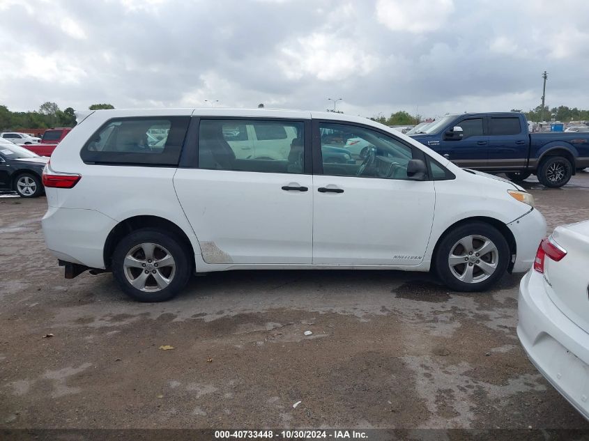 2015 Toyota Sienna L 7 Passenger VIN: 5TDZK3DC1FS602239 Lot: 40733448