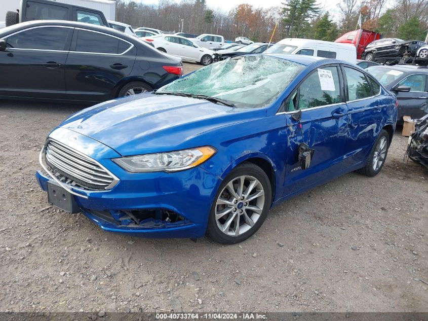 VIN 3FA6P0LU2HR357198 2017 Ford Fusion, Hybrid SE no.2