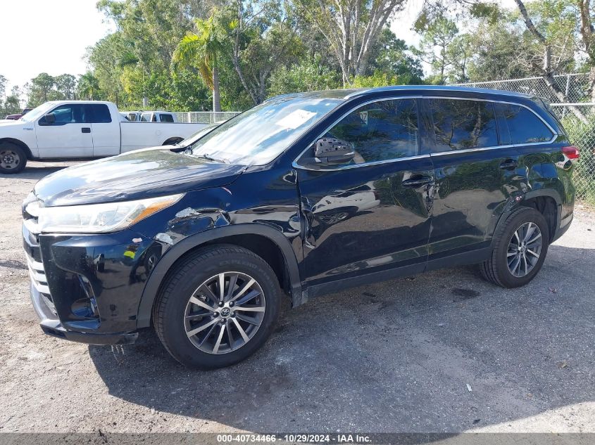 2019 Toyota Highlander Xle VIN: 5TDKZRFH2KS311719 Lot: 40734466