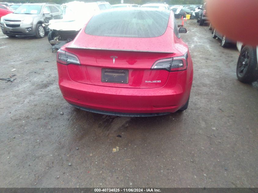 2022 Tesla Model 3 Performance Dual Motor All-Wheel Drive VIN: 5YJ3E1EC6NF165731 Lot: 40734525