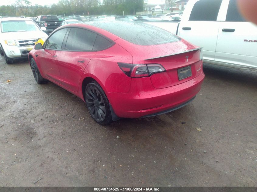 VIN 5YJ3E1EC6NF165731 2022 TESLA MODEL 3 no.3