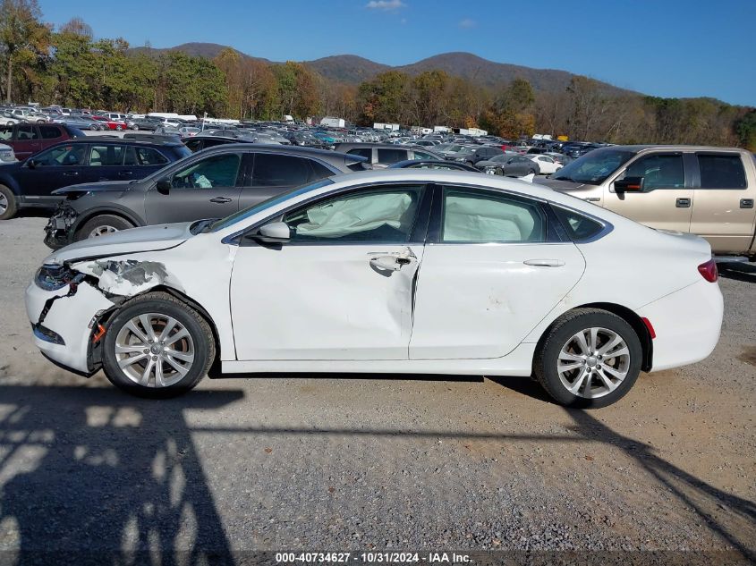 2015 Chrysler 200 Limited VIN: 1C3CCCABXFN614513 Lot: 40734627