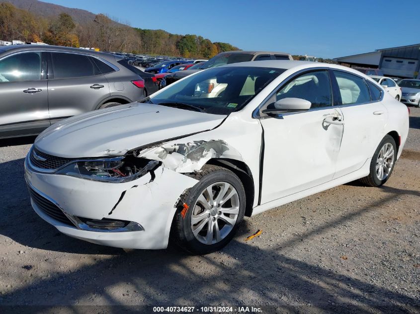 2015 Chrysler 200 Limited VIN: 1C3CCCABXFN614513 Lot: 40734627