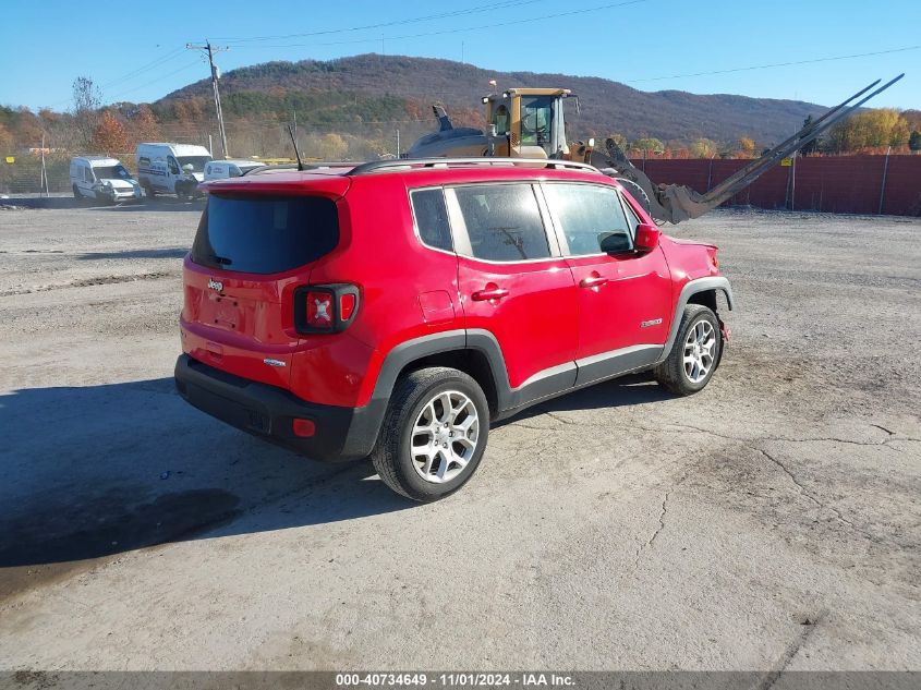 VIN ZACCJBBB1JPH37112 2018 Jeep Renegade, Latitude 4X4 no.4