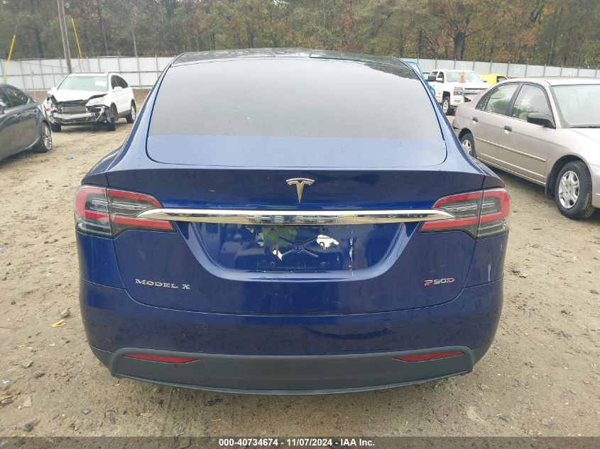 2016 Tesla Model X 75D/P100D/P90D VIN: 5YJXCBE46GFS00714 Lot: 40734674