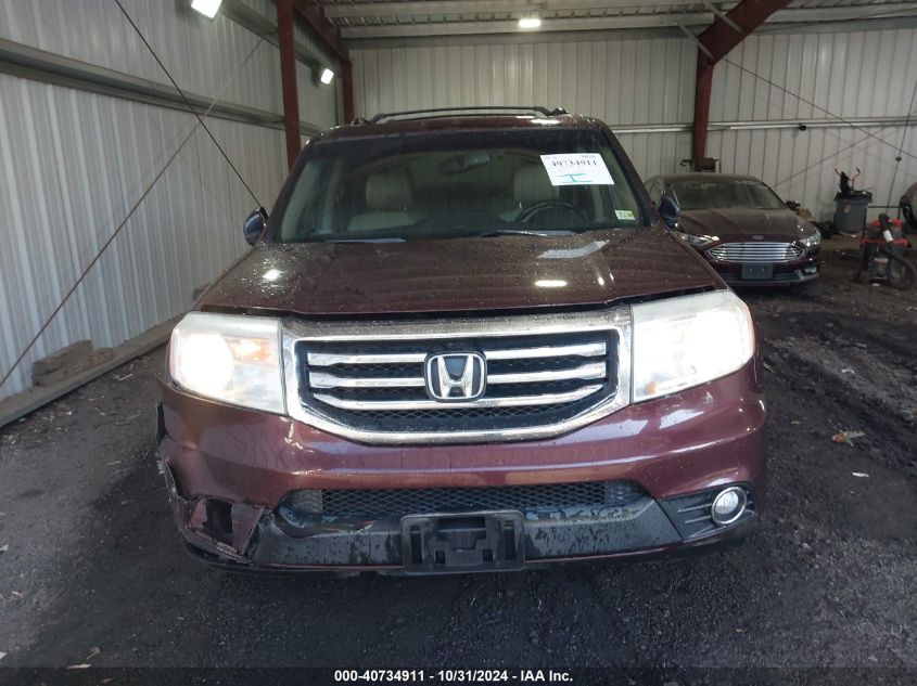 2013 Honda Pilot Ex-L VIN: 5FNYF3H57DB041123 Lot: 40734911