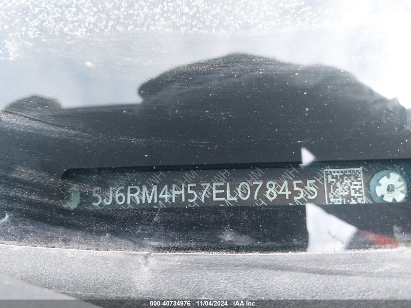 2014 Honda Cr-V Ex VIN: 5J6RM4H57EL078455 Lot: 40734976
