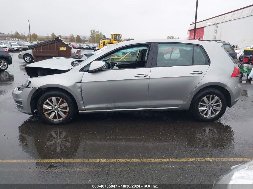 2015 Volkswagen Golf Tsi S 4-Door VIN: 3VW217AU5FM057121 Lot: 40735047