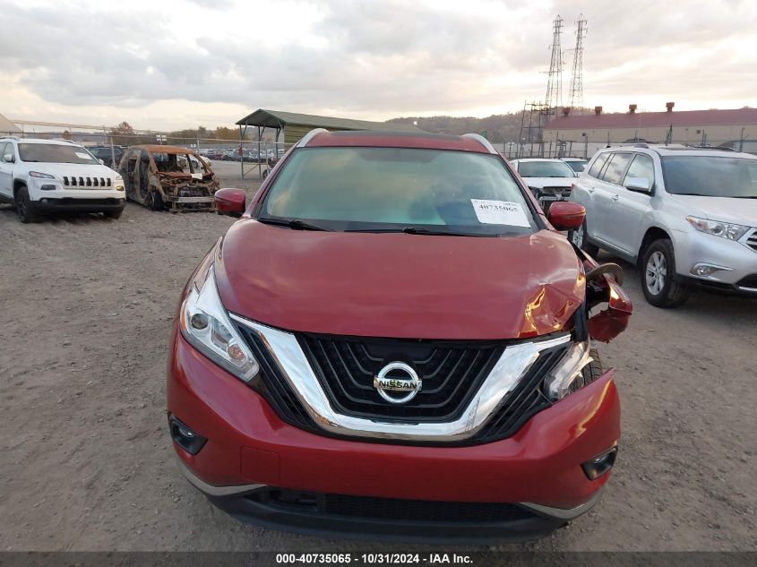 2017 Nissan Murano Sl VIN: 5N1AZ2MH8HN190405 Lot: 40735065