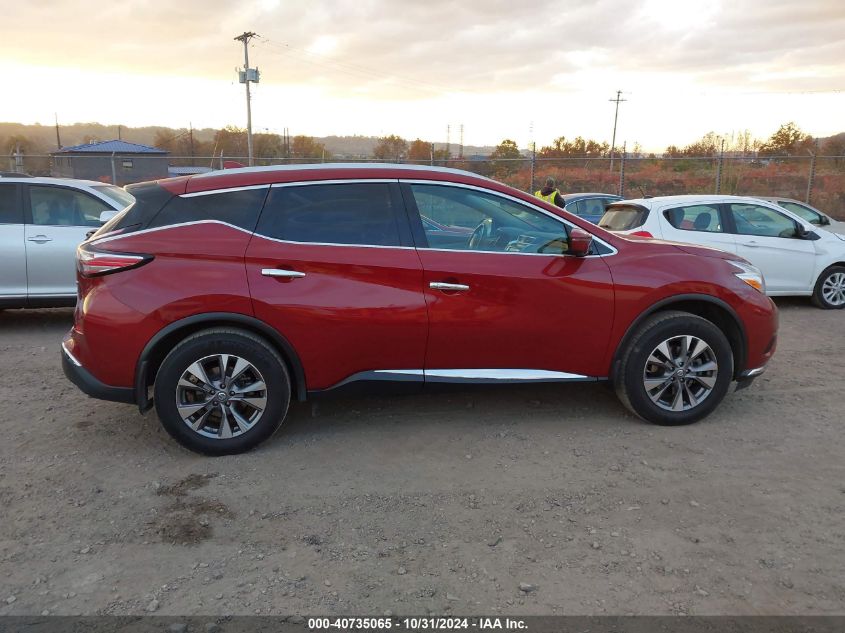 2017 Nissan Murano Sl VIN: 5N1AZ2MH8HN190405 Lot: 40735065