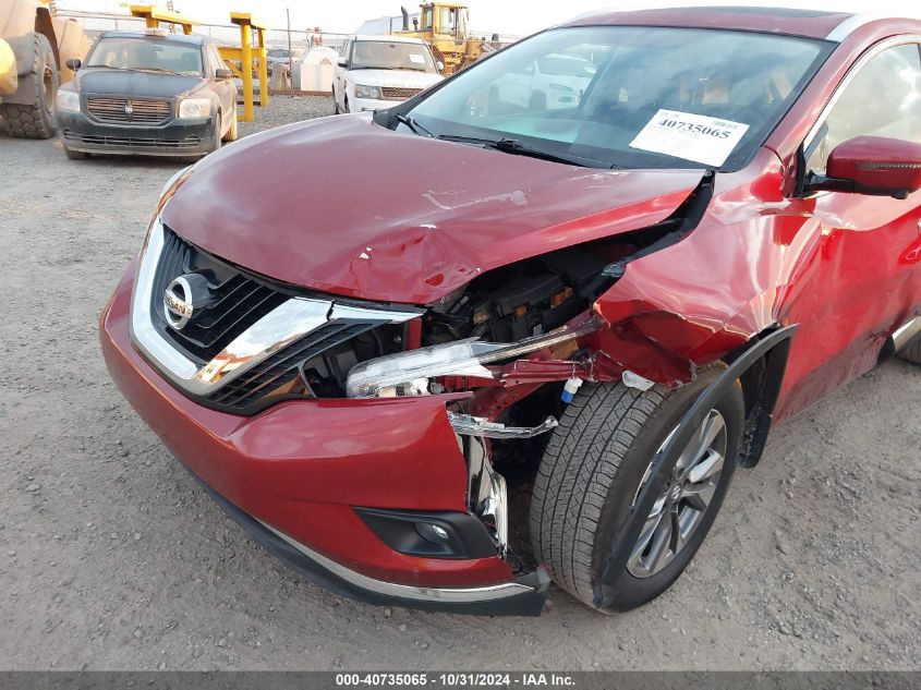 2017 Nissan Murano Sl VIN: 5N1AZ2MH8HN190405 Lot: 40735065