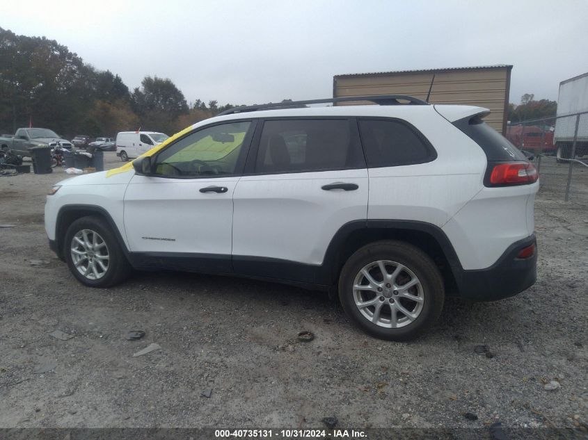 2017 Jeep Cherokee Sport Fwd VIN: 1C4PJLAB8HW664035 Lot: 40735131