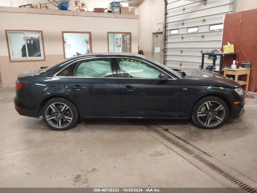 2018 Audi A4 2.0T Premium/2.0T Tech Premium VIN: WAUENAF44JA095288 Lot: 40735323