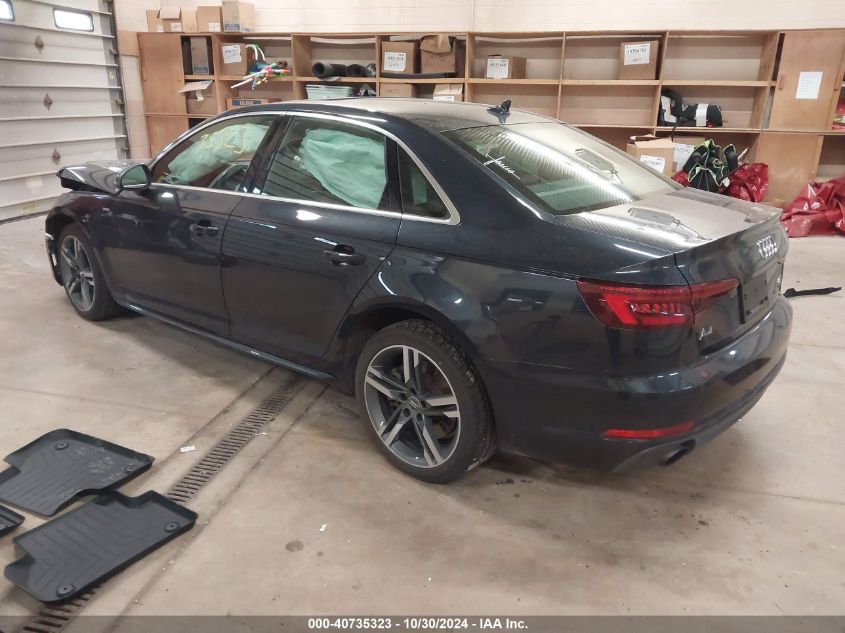 2018 Audi A4 2.0T Premium/2.0T Tech Premium VIN: WAUENAF44JA095288 Lot: 40735323