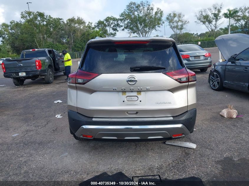 2021 Nissan Rogue Platinum Fwd VIN: JN8AT3DC7MW107975 Lot: 40735349