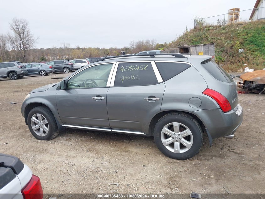 2007 Nissan Murano Sl VIN: JN8AZ08TX7W51500 Lot: 40735458