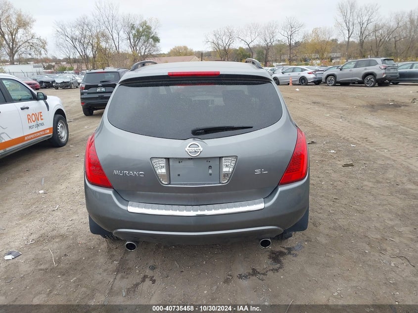 2007 Nissan Murano Sl VIN: JN8AZ08TX7W51500 Lot: 40735458