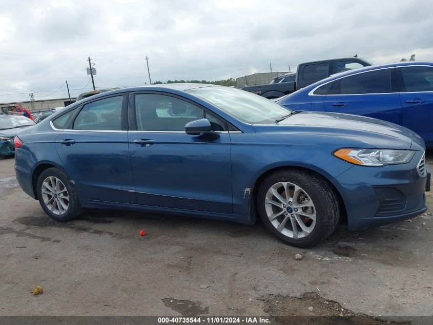 2019 Ford Fusion Se VIN: 3FA6P0HD4KR250234 Lot: 40735544