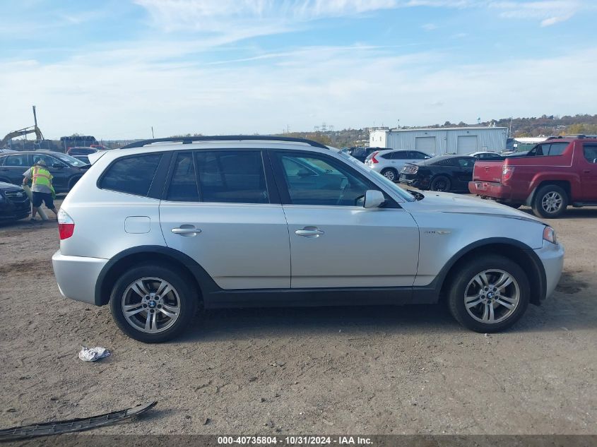 2006 BMW X3 3.0I VIN: WBXPA934X6WG88597 Lot: 40735804