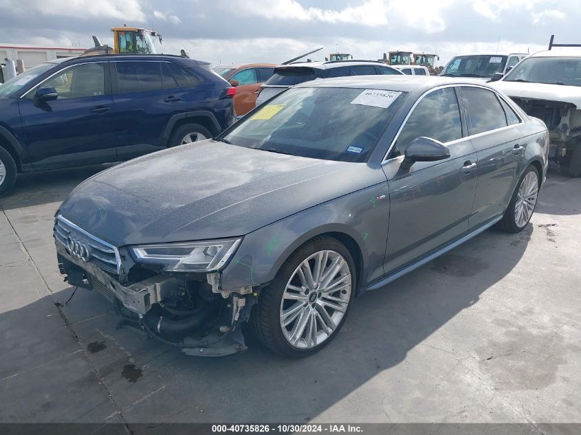 2019 Audi A4 45 Premium VIN: WAUENAF46KA043291 Lot: 40735826