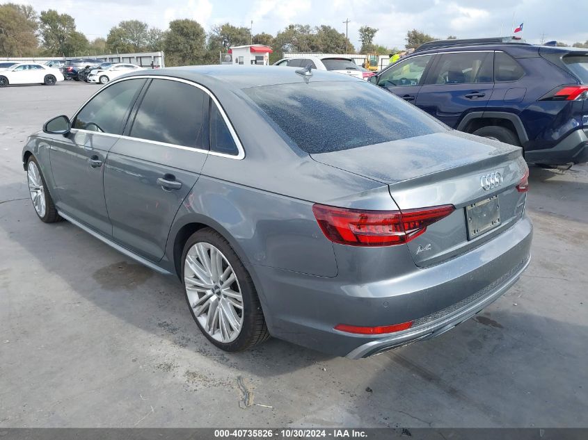 2019 Audi A4 45 Premium VIN: WAUENAF46KA043291 Lot: 40735826