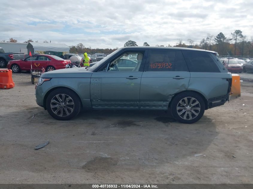 2017 Land Rover Range Rover 3.0L V6 Turbocharged Diesel Hse Td6 VIN: SALGS2FKXHA357391 Lot: 40735932