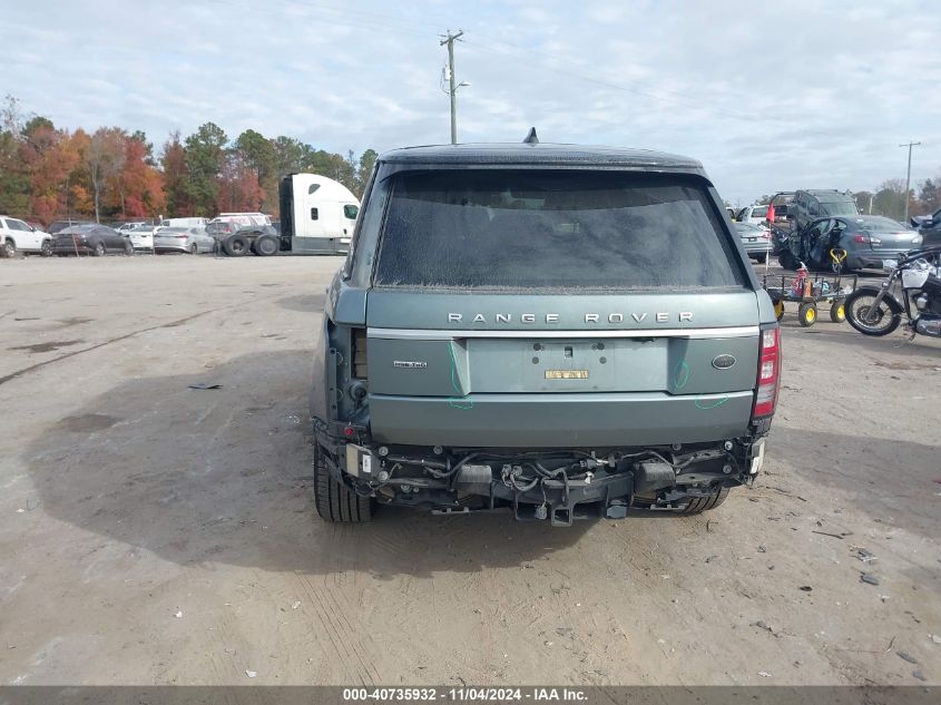 2017 Land Rover Range Rover 3.0L V6 Turbocharged Diesel Hse Td6 VIN: SALGS2FKXHA357391 Lot: 40735932