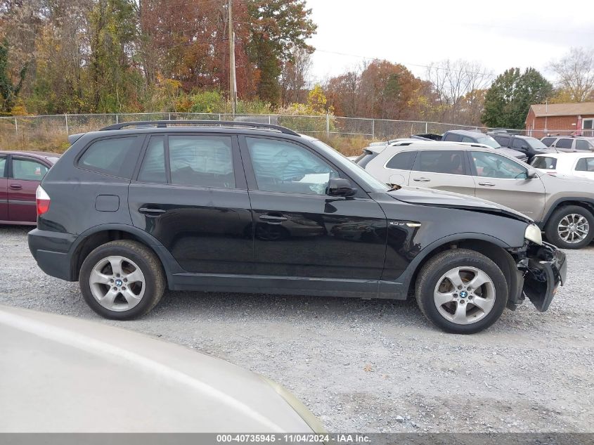 2007 BMW X3 3.0Si VIN: WBXPC93427WF20626 Lot: 40735945