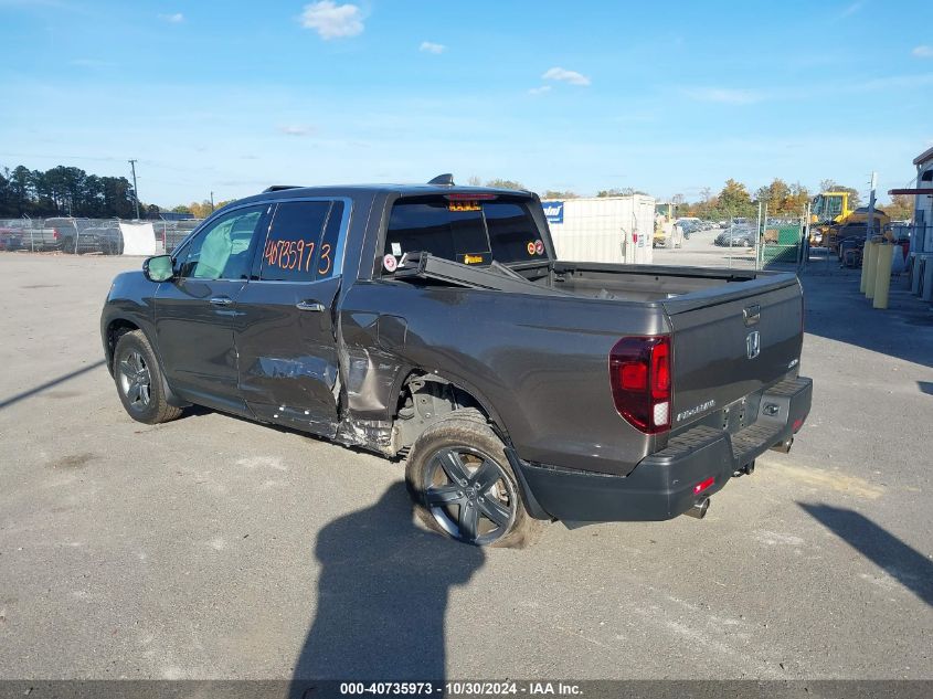 2022 Honda Ridgeline Rtl-E VIN: 5FPYK3F78NB024520 Lot: 40735973