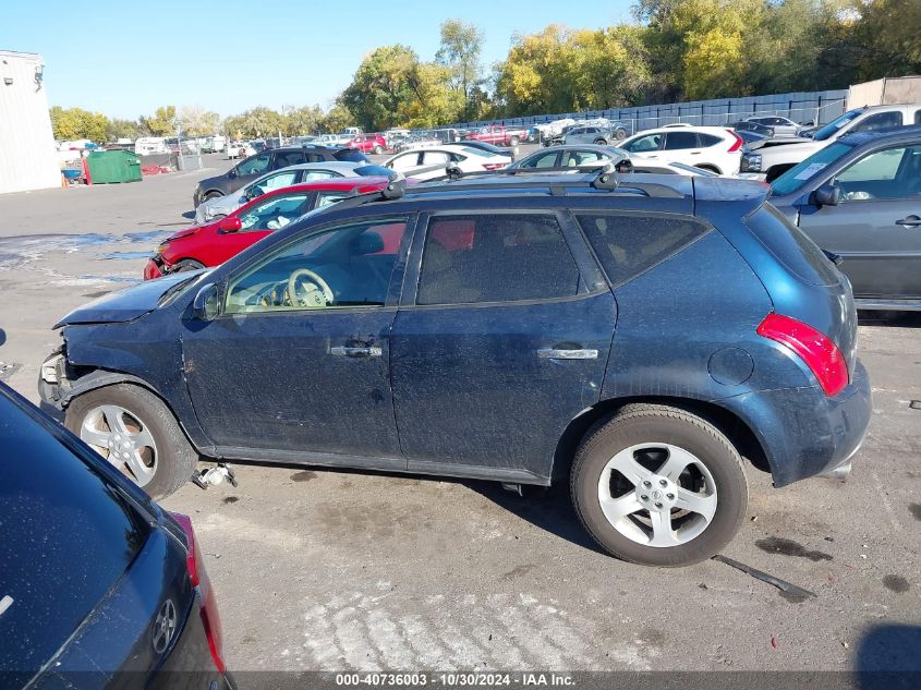 2003 Nissan Murano Sl VIN: JN8AZ08W63W202897 Lot: 40736003