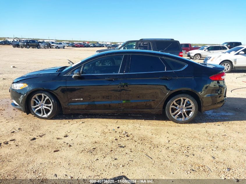 2017 Ford Fusion Hybrid Se VIN: 3FA6P0LU2HR374096 Lot: 40736020