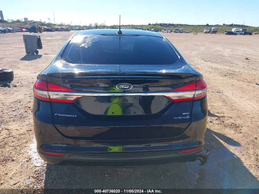 2017 Ford Fusion Hybrid Se VIN: 3FA6P0LU2HR374096 Lot: 40736020