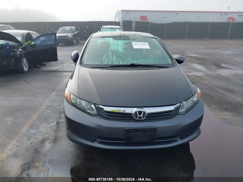 2012 Honda Civic Lx VIN: 2HGFB2F58CH585351 Lot: 40736189