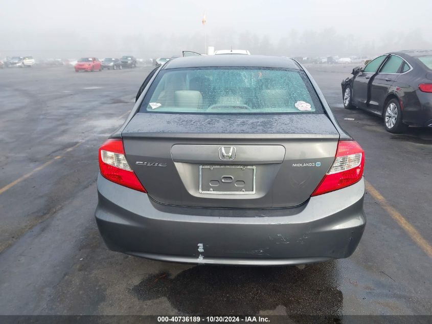 2012 Honda Civic Lx VIN: 2HGFB2F58CH585351 Lot: 40736189