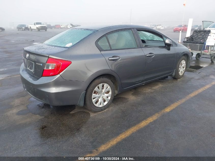 2012 Honda Civic Lx VIN: 2HGFB2F58CH585351 Lot: 40736189