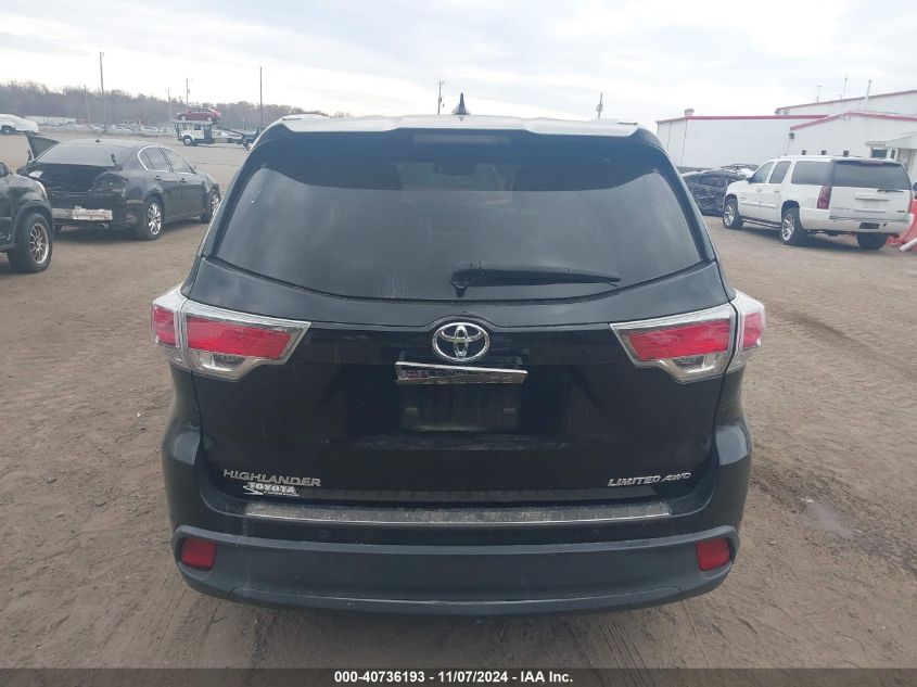 2015 TOYOTA HIGHLANDER LIMITED PLATINUM V6 - 5TDDKRFH5FS083718