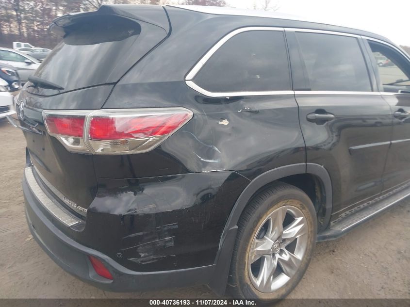 2015 TOYOTA HIGHLANDER LIMITED PLATINUM V6 - 5TDDKRFH5FS083718