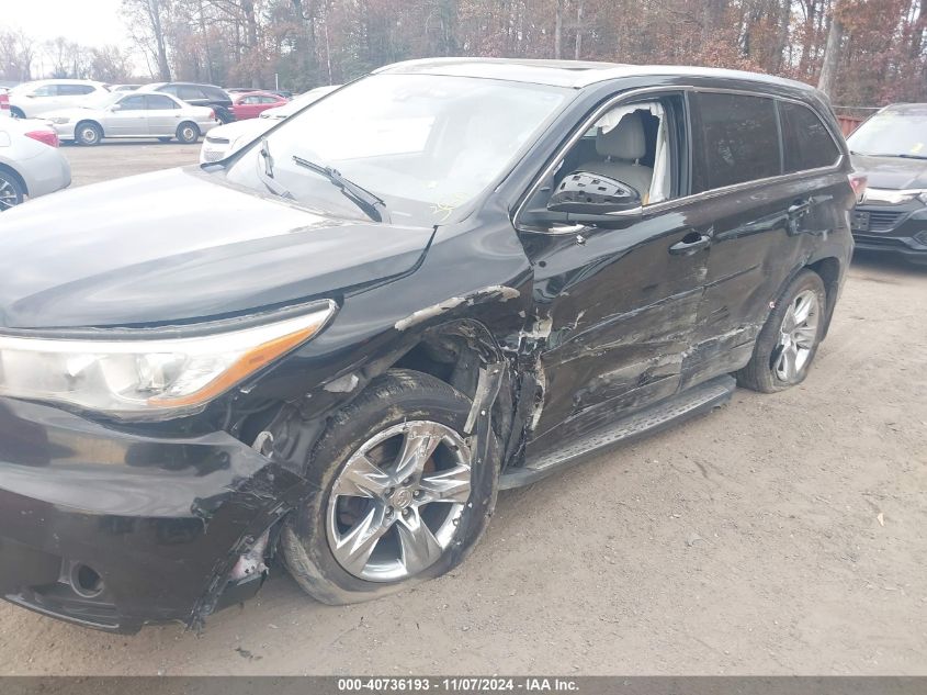 2015 TOYOTA HIGHLANDER LIMITED PLATINUM V6 - 5TDDKRFH5FS083718