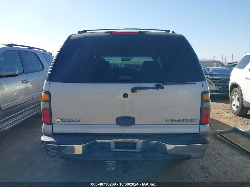 2005 Chevrolet Tahoe Ls VIN: 1GNEC13T55R249185 Lot: 40736269