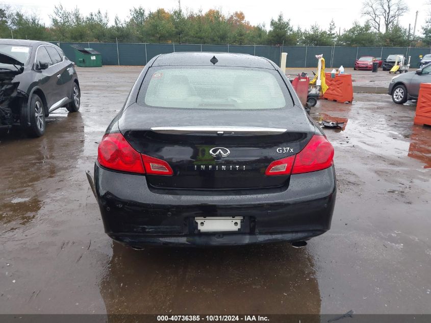 2012 Infiniti G37X VIN: JN1CV6AR8CM672399 Lot: 40736385