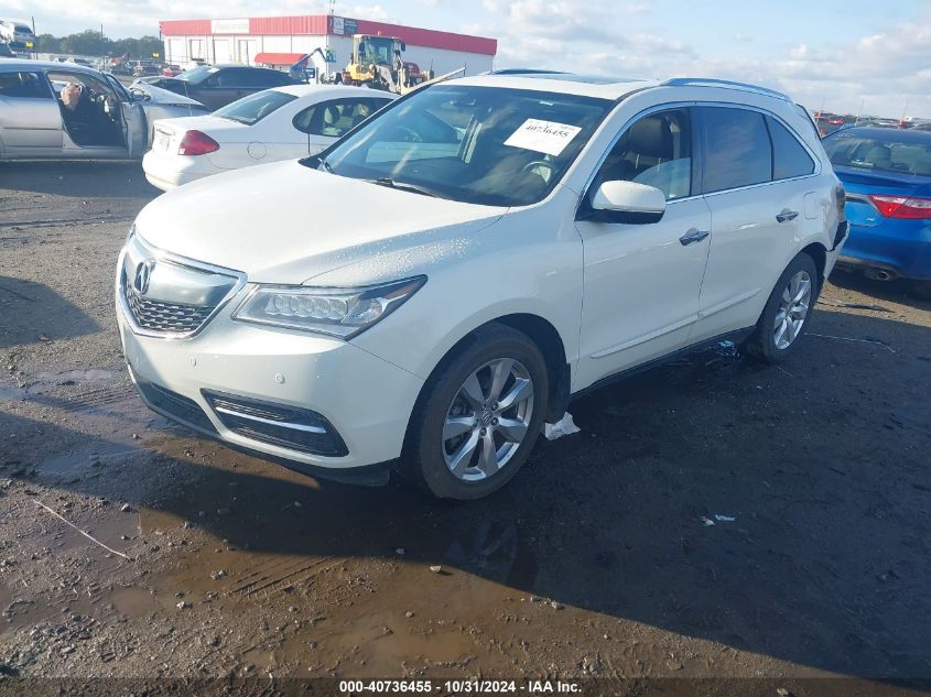 VIN 5FRYD4H9XGB056362 2016 ACURA MDX no.2