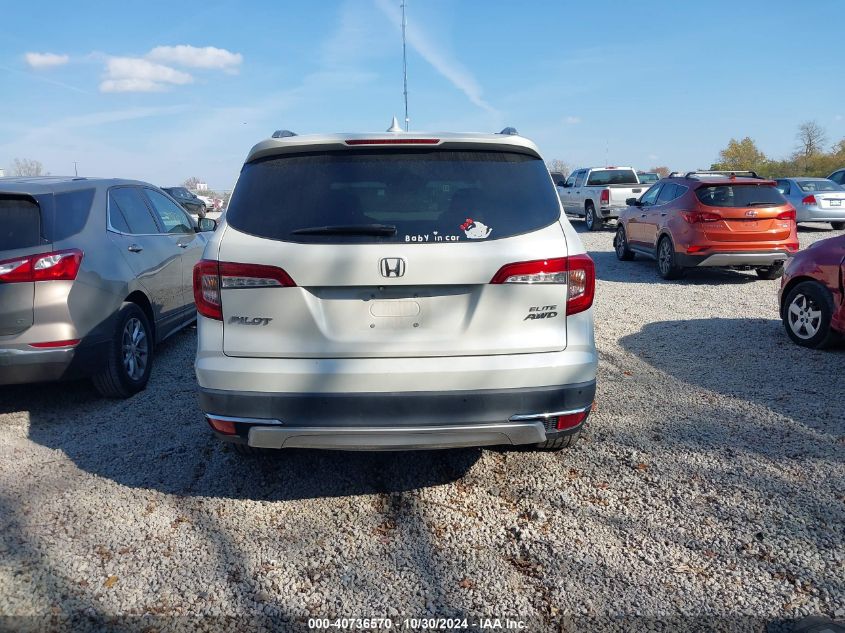 2019 Honda Pilot Elite VIN: 5FNYF6H01KB068661 Lot: 40736570